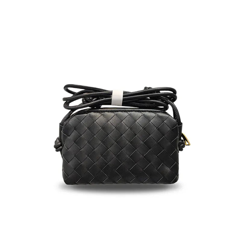 Square Woven Cloud Bag - Black