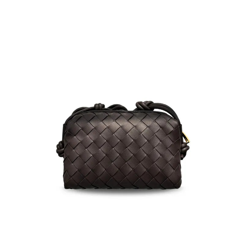 Square Woven Cloud Bag - Brown