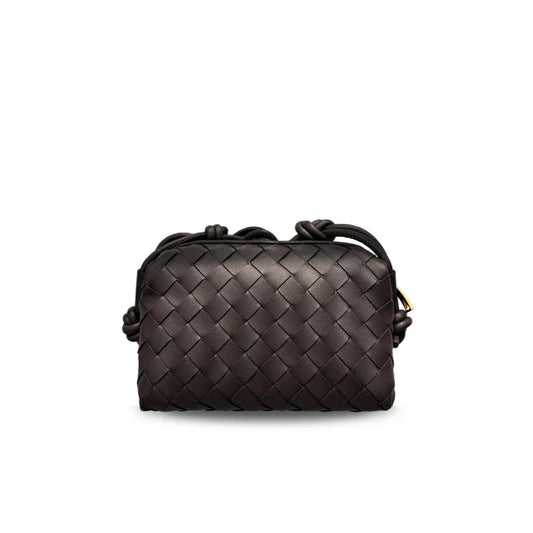 Square Woven Cloud Bag - Brown