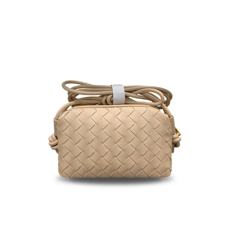 Square Woven Cloud Bag - Beige