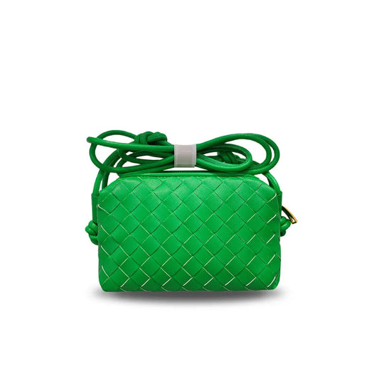 Square Woven Cloud Bag - BTG Green