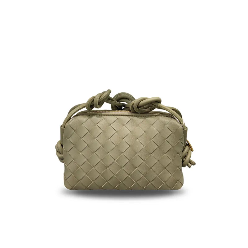 Square Woven Cloud Bag - Taupe