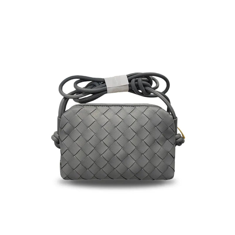 Square Woven Cloud Bag - Gray